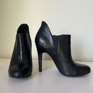 BCBGeneration Black Leather High Heel Booties 6.5 M